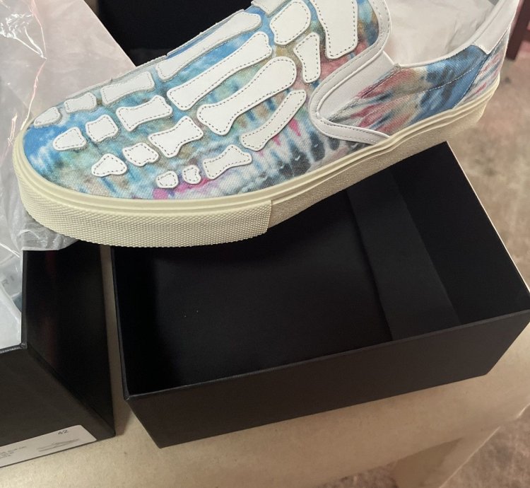 Amiri Tie Dye Skel Toe Slip On