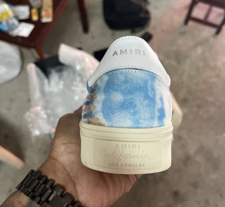 Amiri Tie Dye Skel Toe Slip On