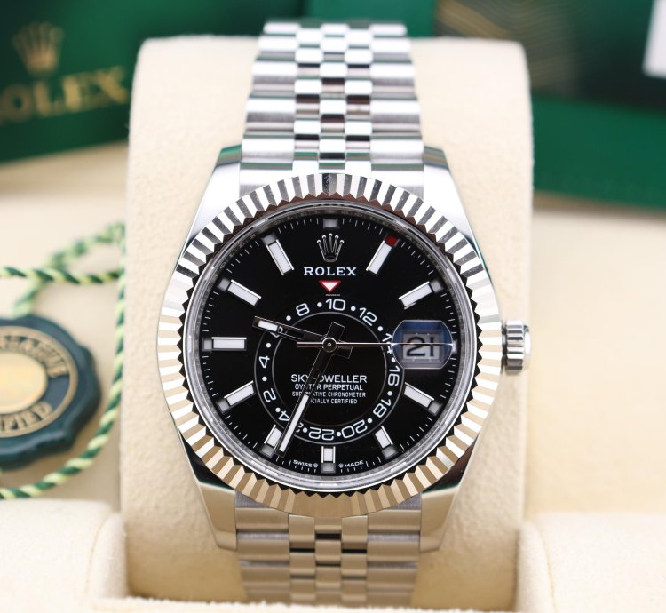 Rolex Sky-dweller Black Dial Jubilee Bracelet 336934 Full Set