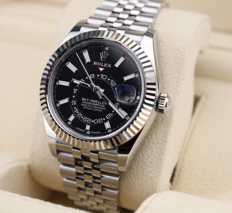 Rolex Sky-dweller Black Dial Jubilee Bracelet 336934 Full Set