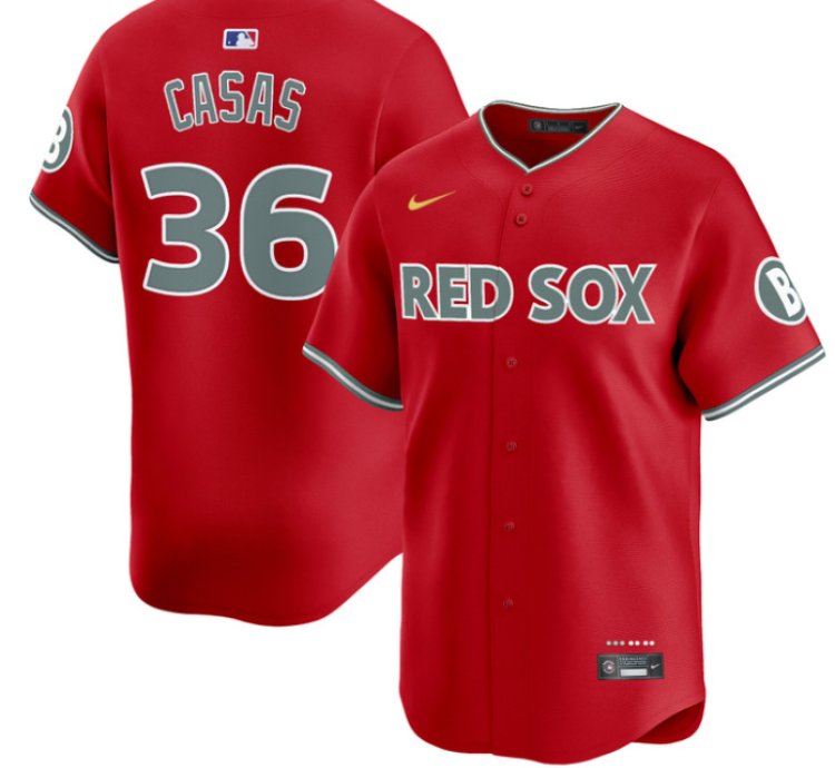 Triston Casas Jersey 36 Boston Red Sox 2025 City Connect Vapor Premier Limited Stitched Red
