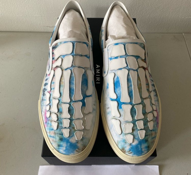 Amiri Tie Dye Slip Skel Toe On Bones Sneakers Skeleton 13