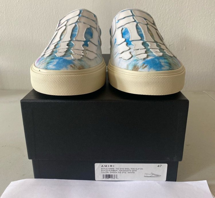 Amiri Tie Dye Slip Skel Toe On Bones Sneakers Skeleton 13