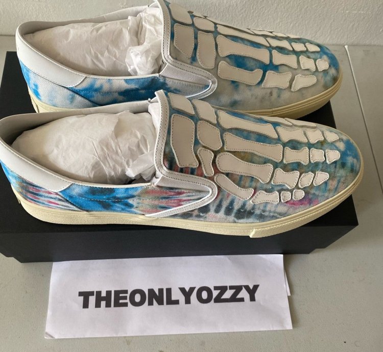 Amiri Tie Dye Slip Skel Toe On Bones Sneakers Skeleton 13