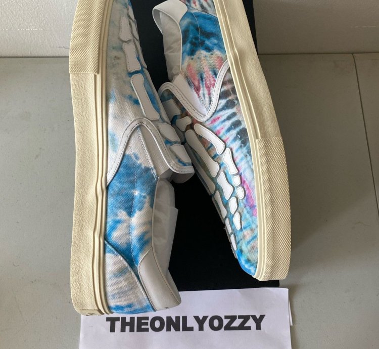Amiri Tie Dye Slip Skel Toe On Bones Sneakers Skeleton 13