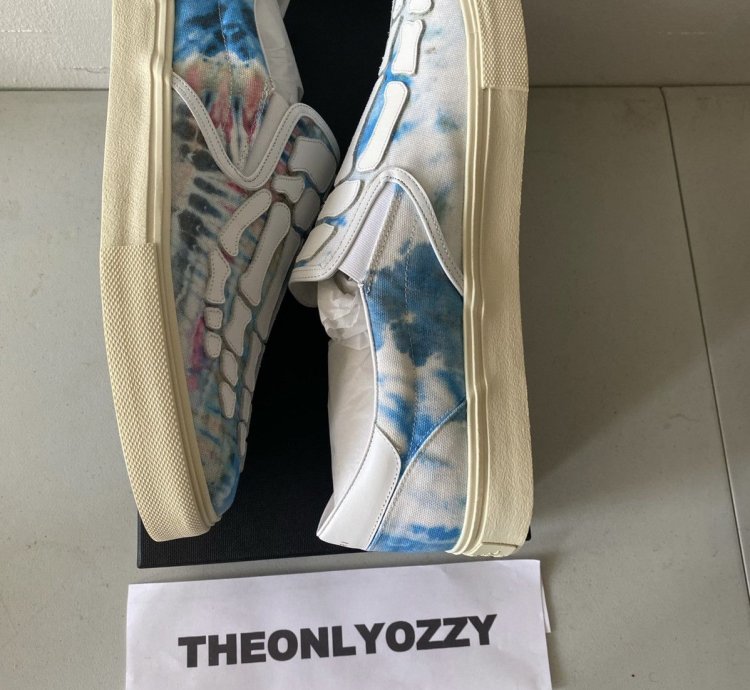 Amiri Tie Dye Slip Skel Toe On Bones Sneakers Skeleton 13