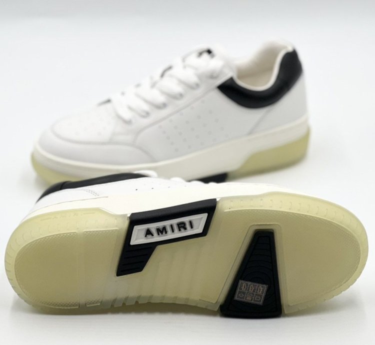Amiri White Black Stadium Low Sneakers
