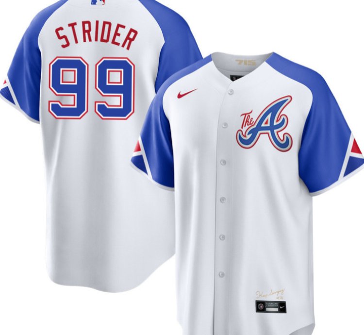 Spencer Strider 99 Atlanta Braves City Connect Men Jersey - White
