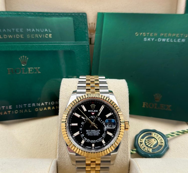 Rolex Sky-dweller Black Dial Two Tone Jubilee Bracelet 336933 Unworn 2024
