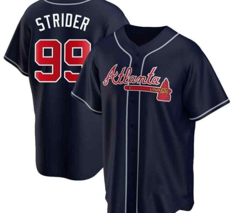 Spencer Strider 99 Atlanta Braves Men Jersey - Navy