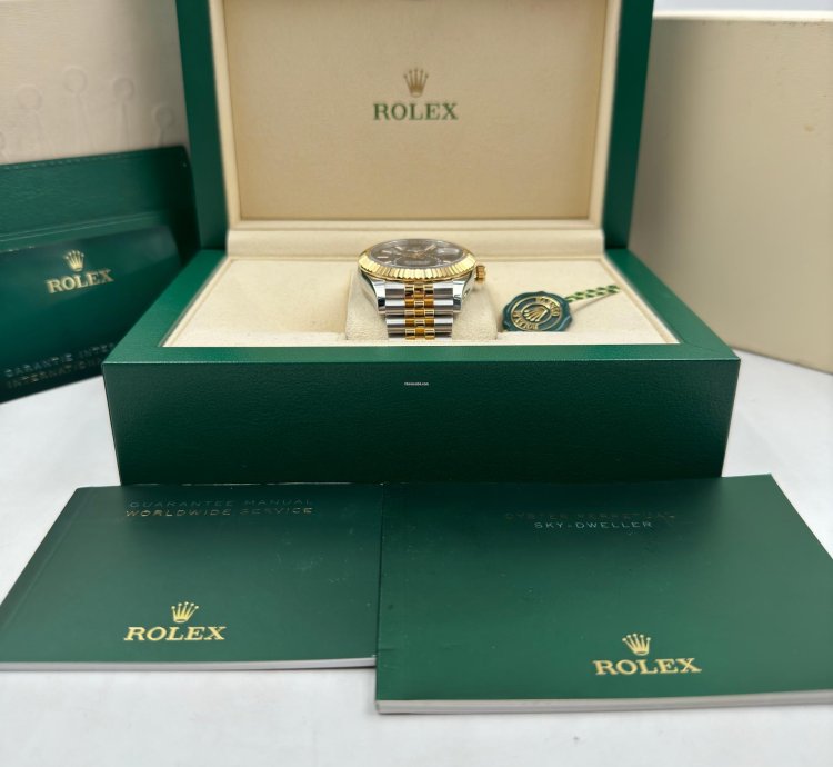 Rolex Sky-dweller Black Dial Two Tone Jubilee Bracelet 336933 Unworn 2024