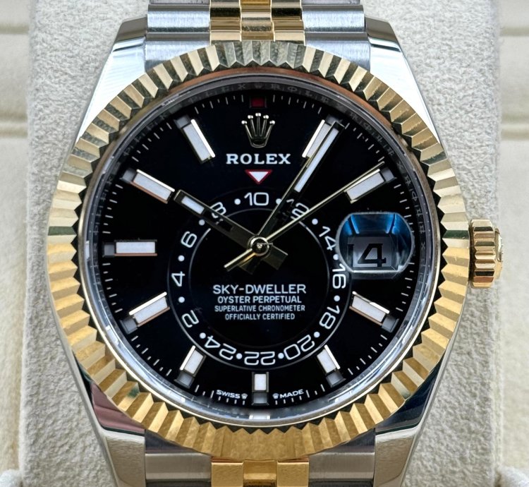 Rolex Sky-dweller Black Dial Two Tone Jubilee Bracelet 336933 Unworn 2024