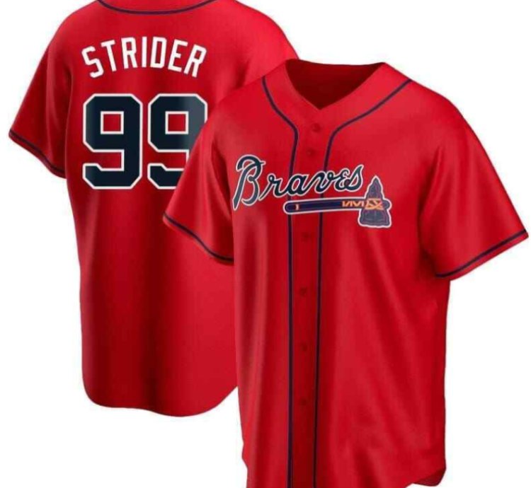 Spencer Strider 99 Atlanta Braves Men Jersey - Red