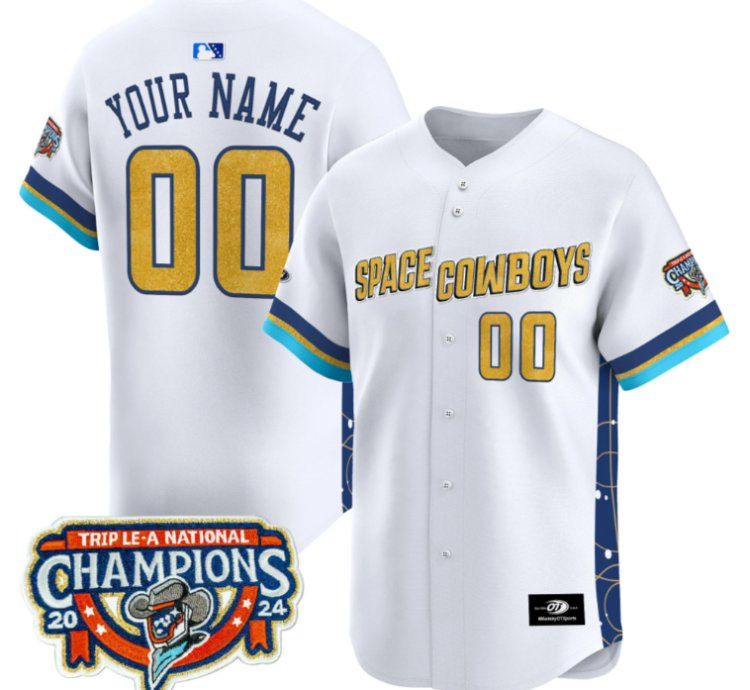 Custom Sugar Land Space Cowboys Jersey Championship Patch Vapor Premier Limited Stitched