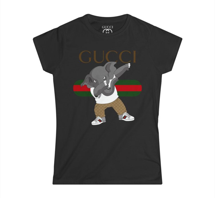 Gucci Elephant Black Women T-shirt - Size Usa