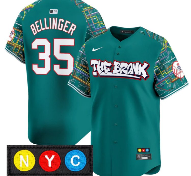 Cody Bellinger Jersey 35 New York Yankees The Bronx Subway Style Premier Stitched Lexington Line