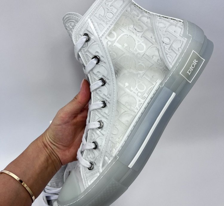 B23 3d Oblique Transparent High Top Sneakers