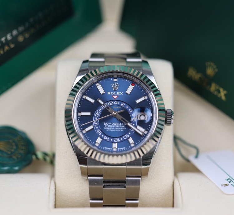 Rolex Sky-dweller Blau Oyster - Lc100 - 03 2025 - Neu Ungetragen - Fullset