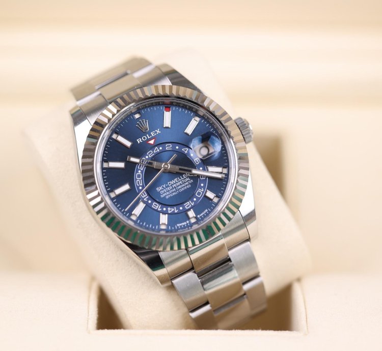 Rolex Sky-dweller Blau Oyster - Lc100 - 03 2025 - Neu Ungetragen - Fullset