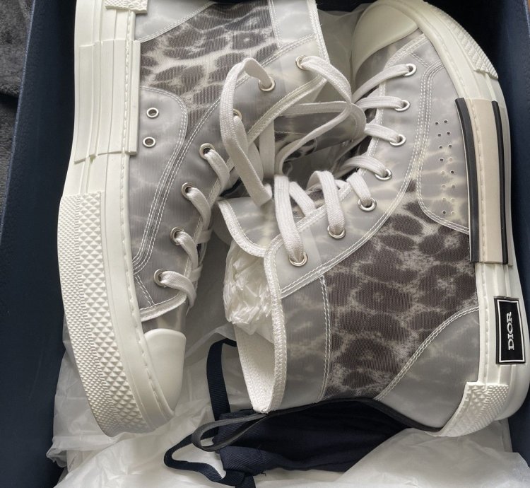 B23 High Top Grey Leopard