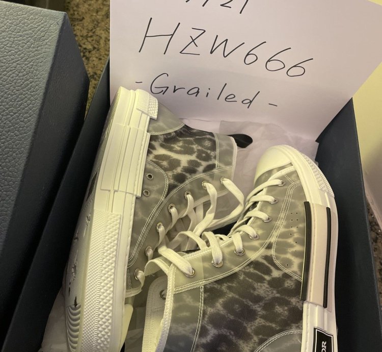 B23 High Top Grey Leopard