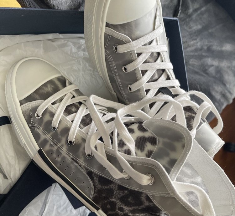 B23 High Top Grey Leopard