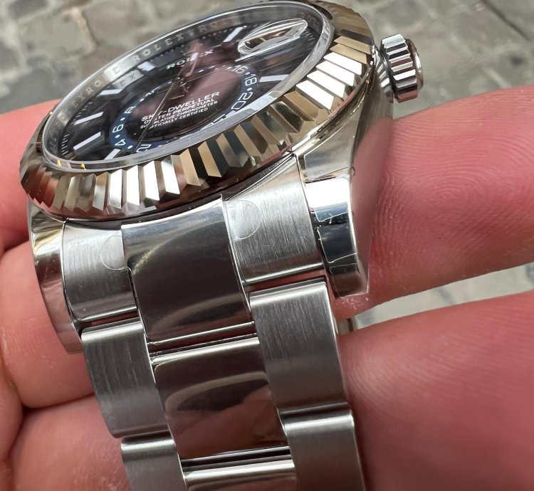 Rolex Sky-dweller Blu Blue New Nuovo Full Set Plastic Plastiche Stikers