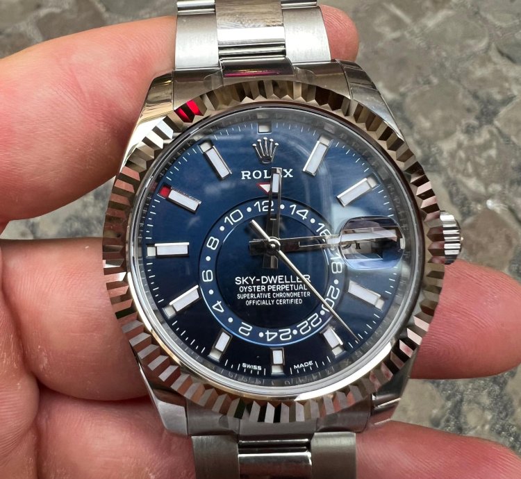 Rolex Sky-dweller Blu Blue New Nuovo Full Set Plastic Plastiche Stikers