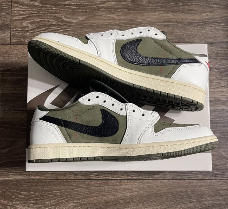 Air Jordan Retro 1 Low Og Sp Travis Scott Medium Olive