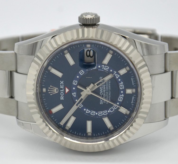 Rolex Sky-dweller Blue Dial Complete Set Stickers Off