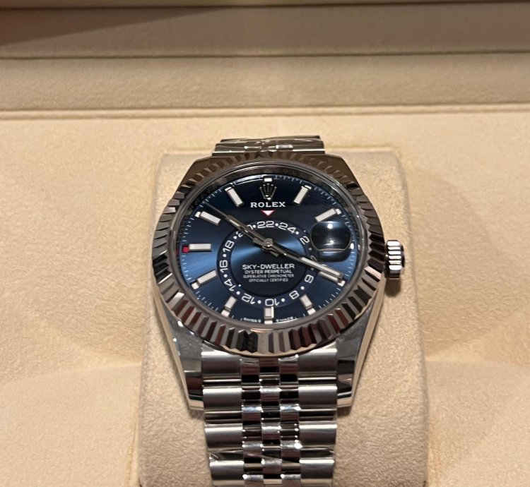 Rolex Sky-dweller Blue Dial Jubilee Bracelet