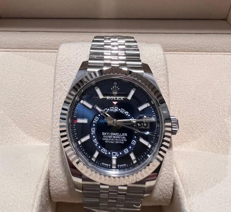 Rolex Sky-dweller Blue Dial Jubilee Bracelet
