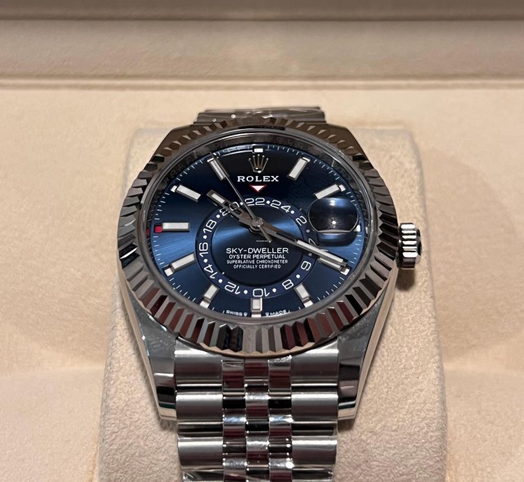 Rolex Sky-dweller Blue Dial Jubilee Bracelet
