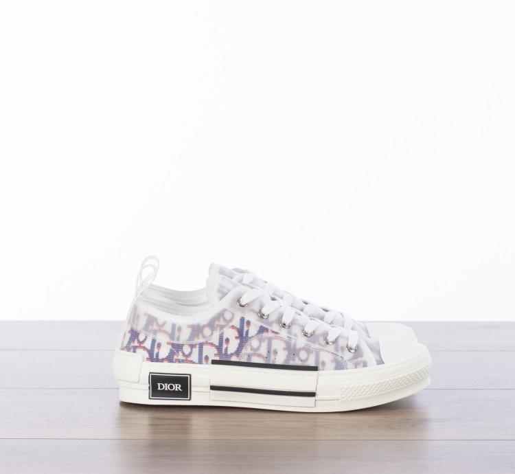 B23 Low-top Sneaker In Blue Red Dior Oblique