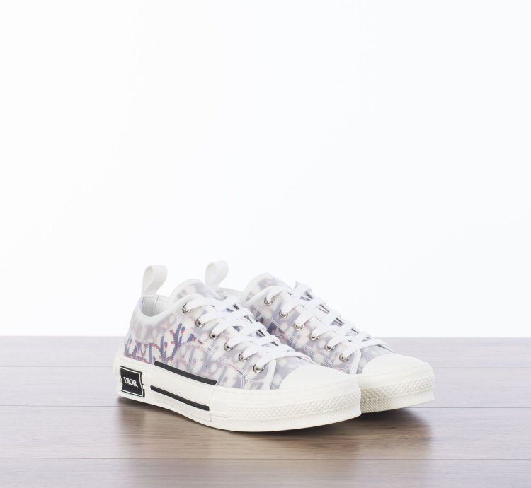 B23 Low-top Sneaker In Blue Red Dior Oblique