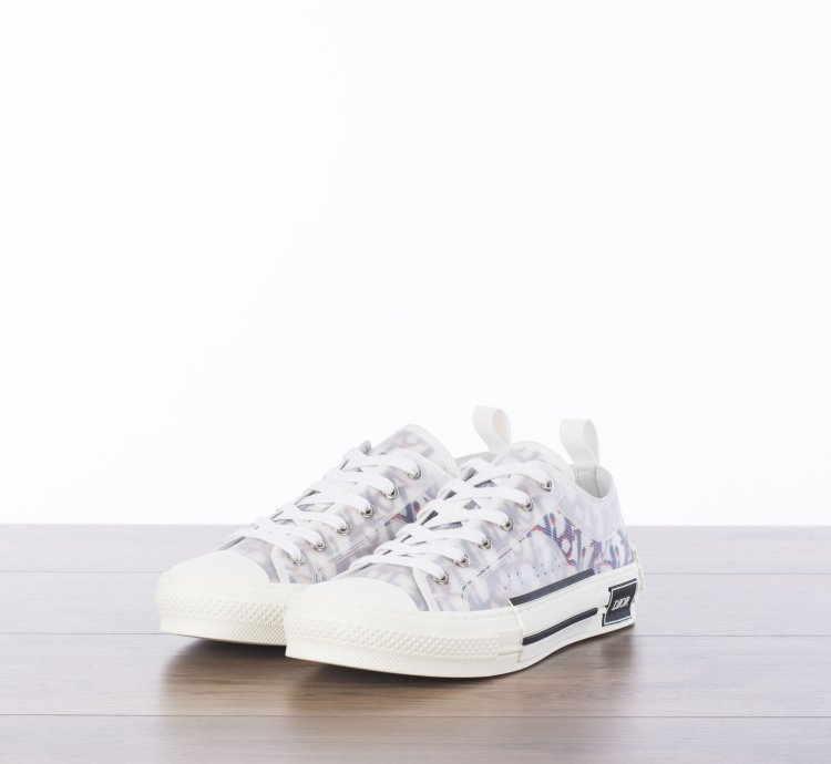 B23 Low-top Sneaker In Blue Red Dior Oblique
