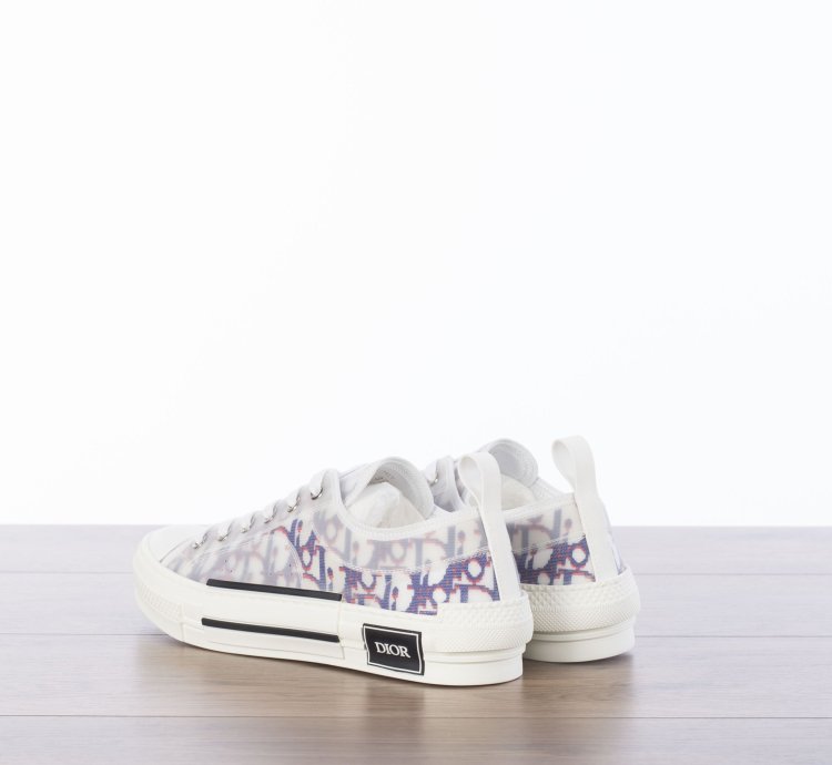 B23 Low-top Sneaker In Blue Red Dior Oblique