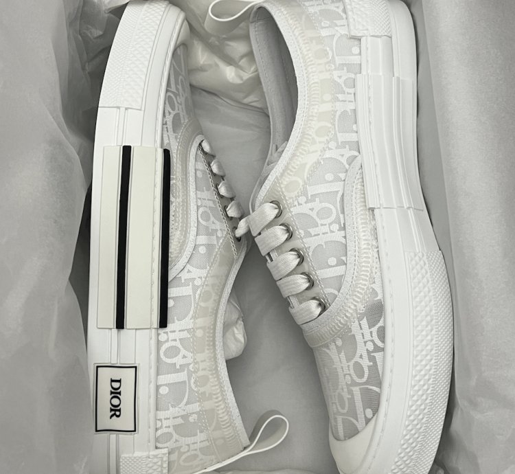 B23 Low-top White Dior Oblique Canvas