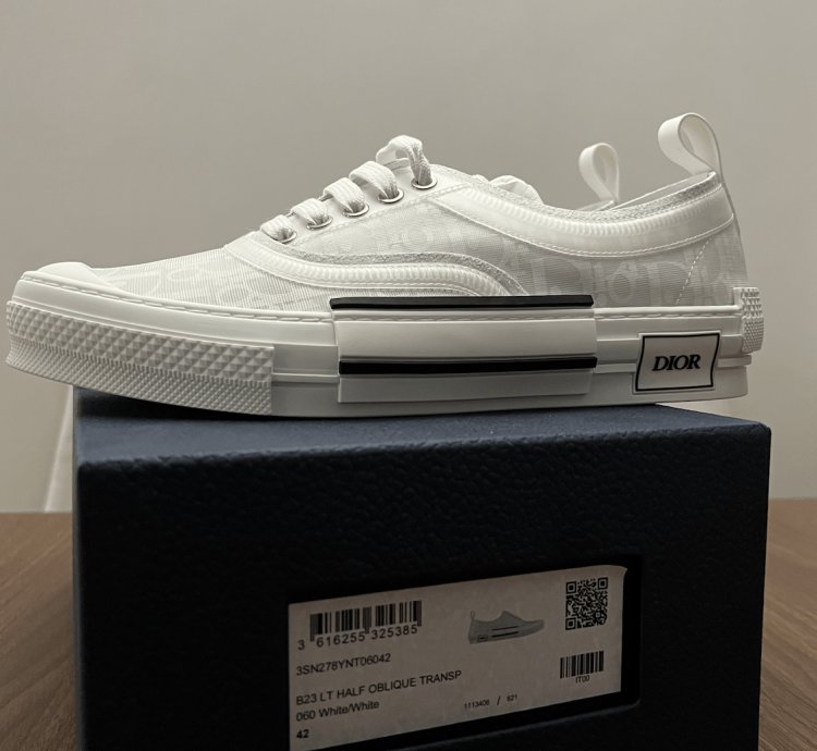 B23 Low-top White Dior Oblique Canvas