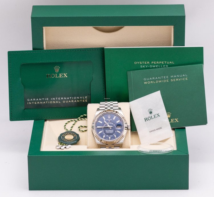 Rolex Sky-dweller Blue Dial Jubilee New Unworn Box And Papers 2022 326934