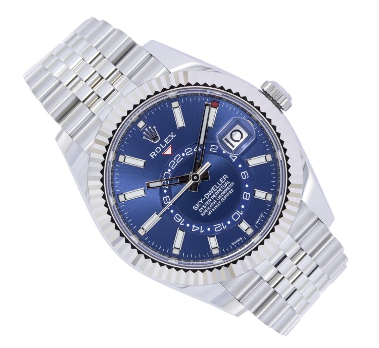 Rolex Sky-dweller Blue Dial Jubilee New Unworn Box And Papers 2022 326934
