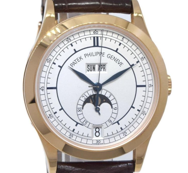 Patek Philippe Annual Calendar 18k Rg Silver Sector Dial Box Papers 5396r-001