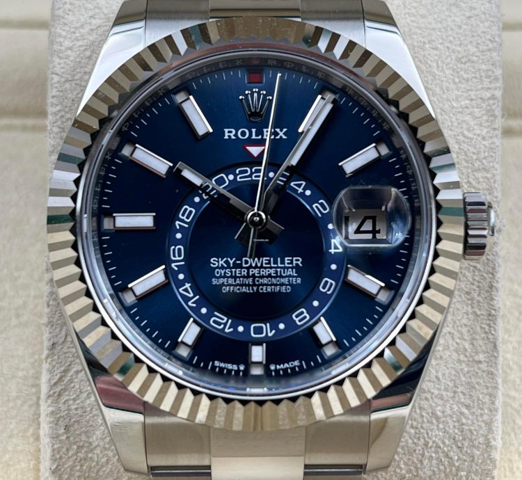 Rolex Sky-dweller Blue Dial Stainless Steel Oyster Bracelet 336934 Unworn 2024