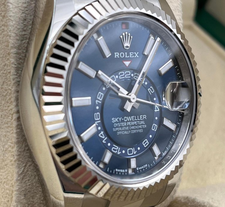 Rolex Sky-dweller Blue Dial Stainless Steel Oyster Bracelet 336934 Unworn 2024