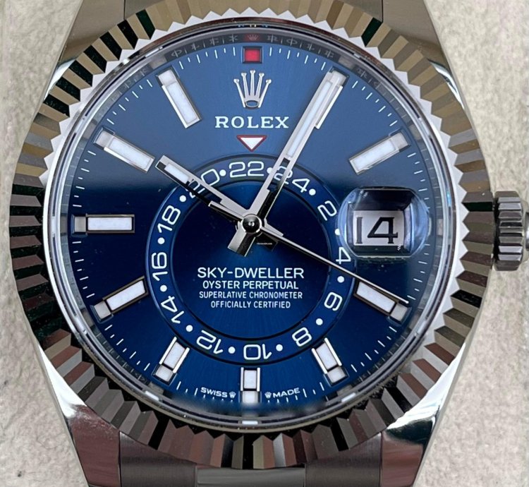 Rolex Sky-dweller Blue Dial Stainless Steel Oyster Bracelet 336934 Unworn 2024