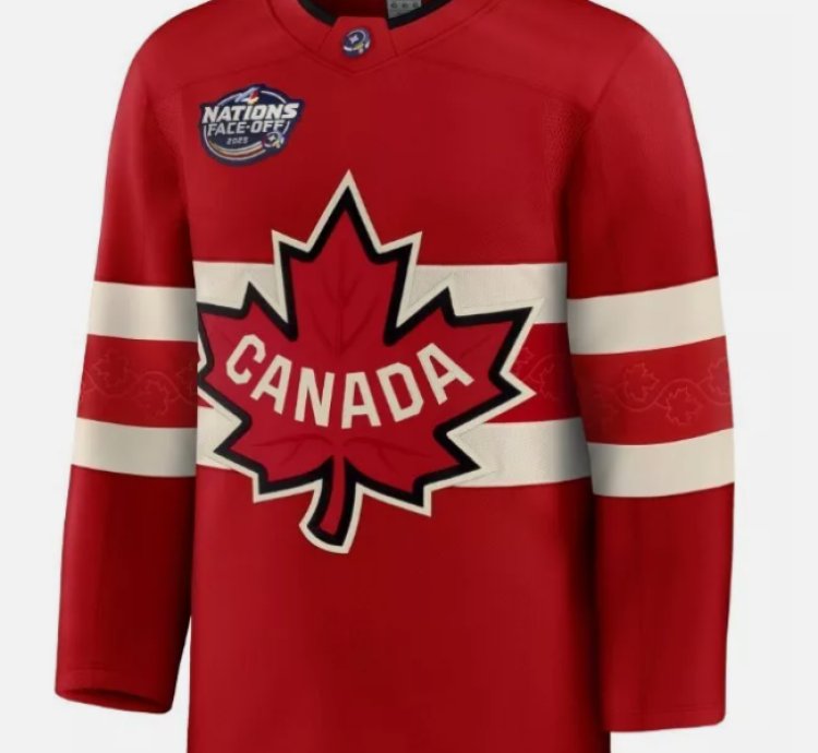 Mens Blank Player Jersey Red 2025 4 Nations Face-off Stitched