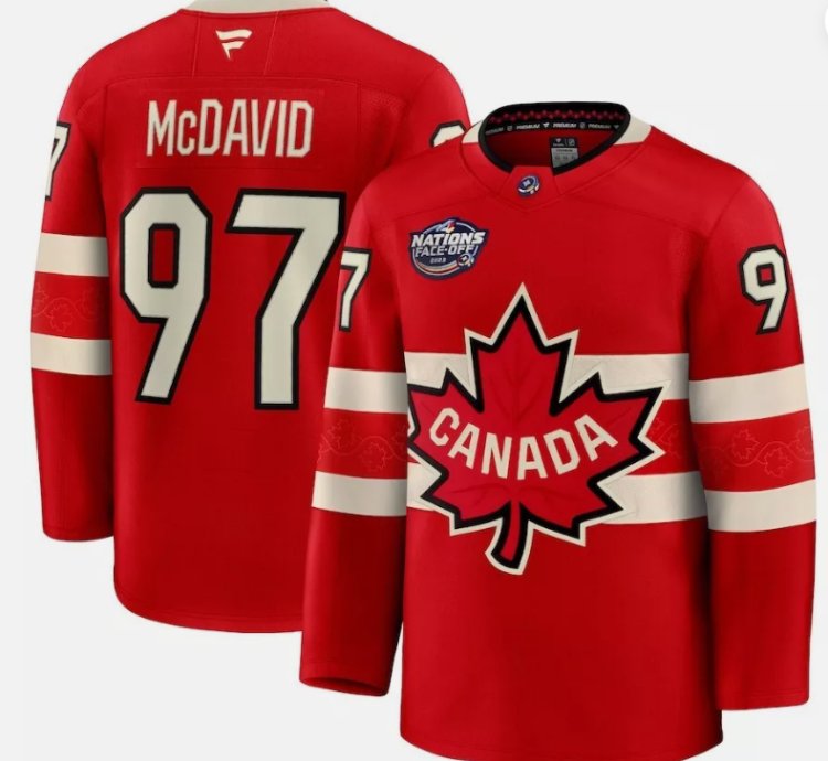 Mens Connor Mcdavid Jersey 97 Red 2025 4 Nations Face-off Stitched