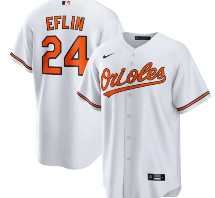 Zach Eflin 24 Baltimore Orioles Home Men Jersey - White
