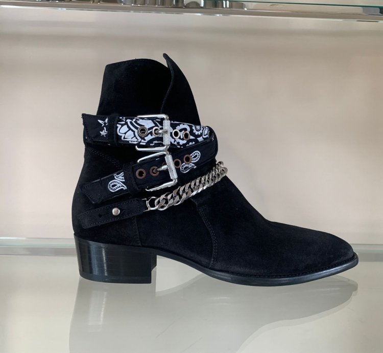 Bandana Buckle Boot In Black