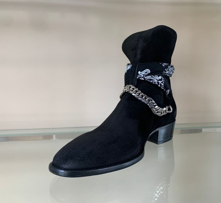Bandana Buckle Boot In Black